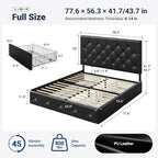 Allewie Upholstered Full Size Platform Bed Frame - Image 2