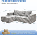 Hobestluk Modular Sectional Sofa Memory Foam Couch Oversized Sectional Sofa - Image 2
