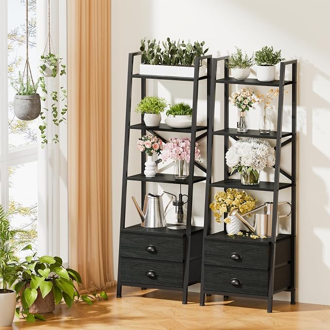 Furologee 4-Tier Ladder Shelf, Small Bookshelf - Image 6