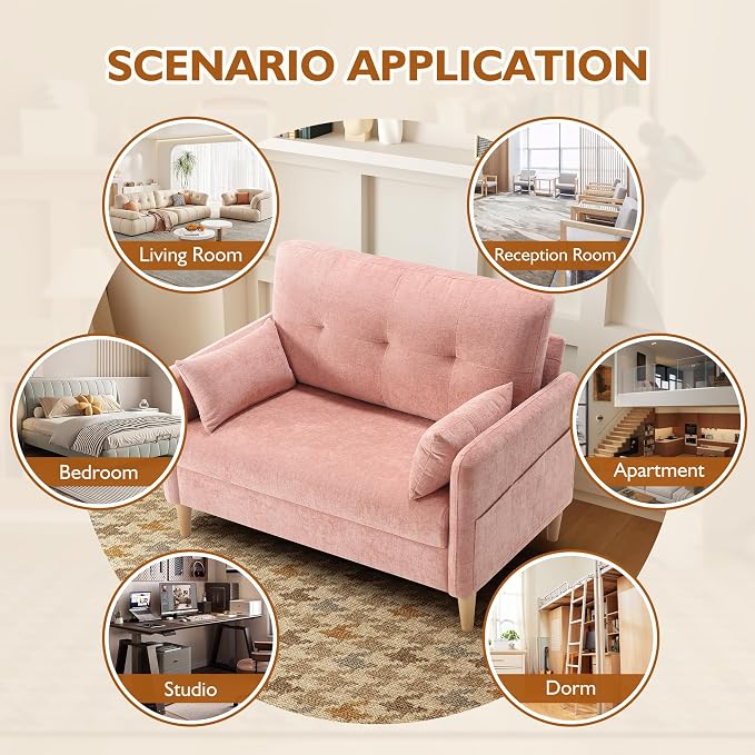 Urhanherry 47" Small Sofa Couch - Image 6