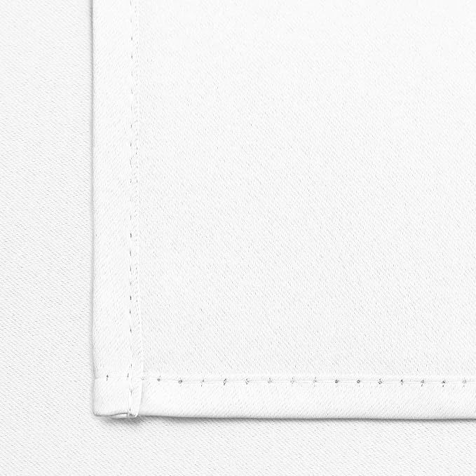 Yakamok Pure White Room Darkening Window Curtains 52x36 Inch - Image 4