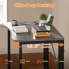 Huuger Folding Desk for Small Spaces, 31.5 Inch Foldable Computer Table - Image 4