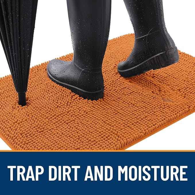OLANLY Dog Door Mat for Muddy Paws 70x32, Super Absorbent Chenille Mud Mat | - Image 2