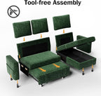 Sunny Heart 82" L Shaped Sectional Sleeper Sofa Bed - Image 4