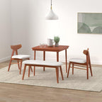 MECO Stakmore Classic Straight Edge Square Wood Folding Card Table, Oak - Image 2