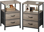 Huuger Night Stand Set of 2, Nightstand by Huuger