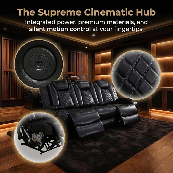 3-Piece Leather Power Recliner Sofa Set - Image 5