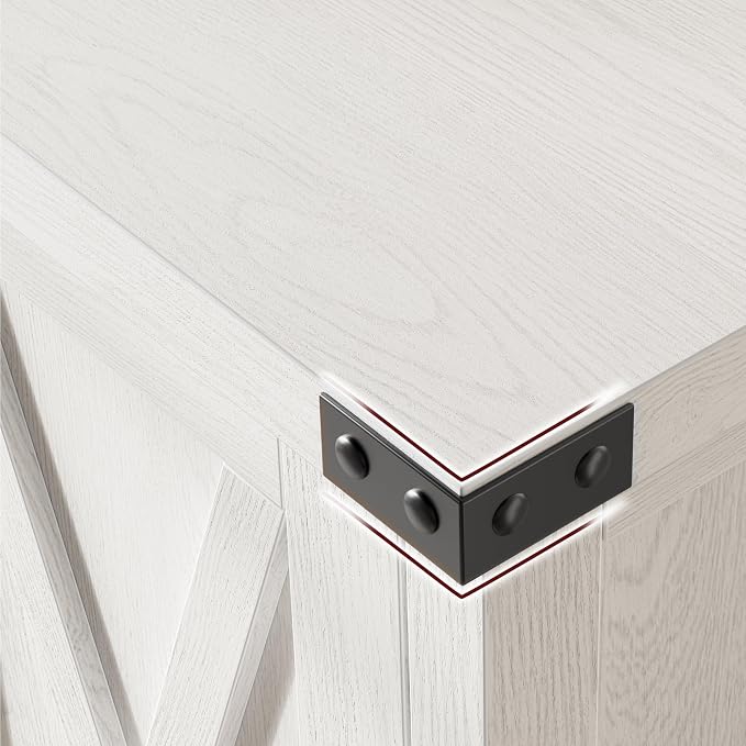 GarveeHome Small Storage Cabinet, Farmhouse Sideboard Buffet Cabinet - Image 9