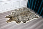 Huichenxing2021FURSTORE Faux Cheetah Area Rug Animals Printed Hide Mats Leopard - Image 7