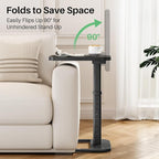 Kitstorack TV Tray Table, Adjustable Height & Rounded Metal Corners, Snack Table - Image 6