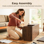 AODK 70.8" TV Stand for 55"/65"/75" TVs, Mid-Century Modern Fluted - Image 6