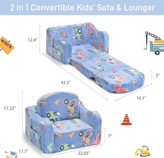aodisman Thick Comfy Toddler Chair and Couch - Image 2