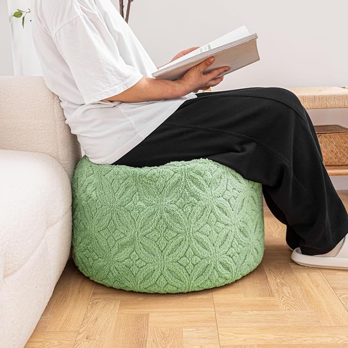 Plush Multi-Functional Ottoman Pouf – Ergonomic Ottoman Foot Rest - Image 4