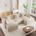 mikibama Modular Sectional Sofa, 111.5 Inch U Shaped Couch Set by Mikibama