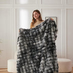 COOVA Faux Fur Throw Blanket for Couch, Cozy Soft and Fuzzy Plush Rabbit Fur - Image 3