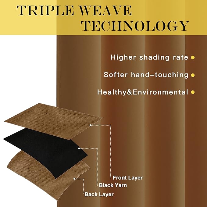 NICETOWN 66 Inch Long Blackout Curtains - Image 3