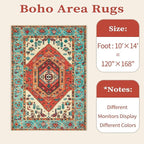 SERISSA 10x14 Washable Non Slip Boho Area Rug - Image 6