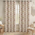 Boho Floral 100% Grommet Blackout Curtains 90 Inch 2 Panels | Colorful Bohemian by Unknown