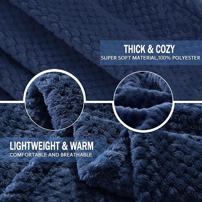 Exclusivo Mezcla Large Waffle Fleece Throw Blanket - Image 5