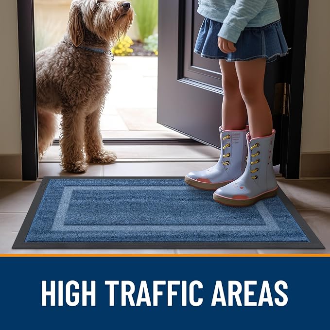 OLANLY Front Door Mat Outside 47x32, All-Season Heavy-Duty Rubber Doormat | - Image 7