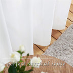NICETOWN White Sheer Curtains 84 inches Long, Chiffon Semi Sheer Curtain Panels - Image 8