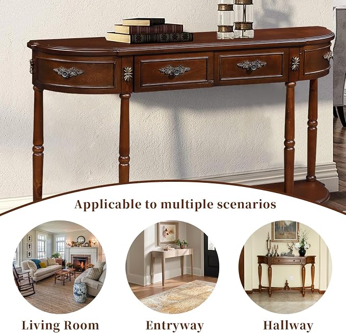 Retro Curved Console Table - Image 7
