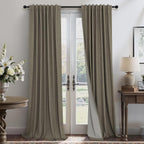 Brown Room Darkening Curtains 96 Inch Long by Pitalk