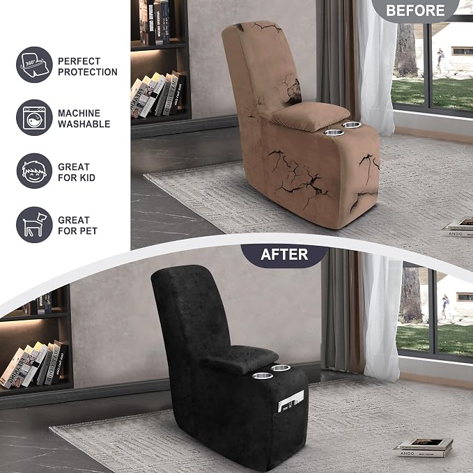 ANARACHON Leather Look Recliner Console Cover - Image 5