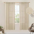 Light Filtering Linen Curtains 78 inches Long by LAMIT