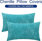 CaliTime Decorative Couch Throw Pillow Covers 26 X 16 Inches Lake Blue | Pack - Image 6