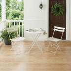 GarveeLife 3 Piece Patio Bistro Set, Folding Patio Bistro Table and Chairs Set - Image 7