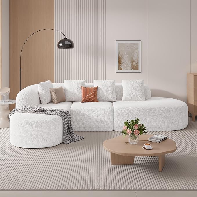 114 Inch Boneless Couches for Living Room, Modern Modular Sectional Sofa - Image 7