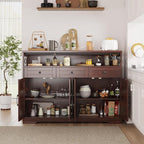 Befrases 52" L Modern Farmhouse Sideboard Buffet Cabinet, Kitchen Pantry Hutch - Image 5
