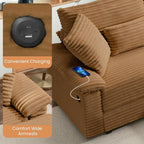 SUNWAVE 74" W Double Chaise Lounge Chair Indoor, Oversized Loveseat - Image 5
