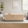GRAINELL Storage Ottoman Bench, Upholstered Tufted Bedroom Bench by Unknown