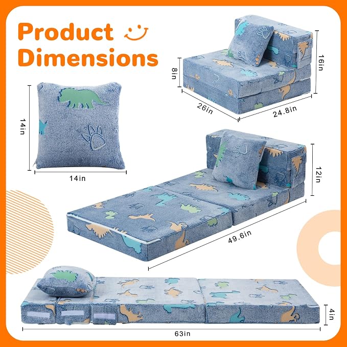 MeMoreCool Foldable Futon Chair Bed - Image 5