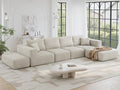 152'' Modern Boneless Couch, Oversized 2-in-1 Modular Sectional Sofa Bed by CUGOAO