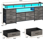 BTHFST 12 Drawers TV Stand Dresser - Image 6