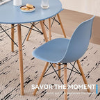 5-Piece Round Dining Table Set, Small 35.5" Kitchen Table Chairs Set of 4 Space - Image 8