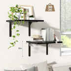 Fun Memories Floating Shelves for Wall, 12 Inch Deep Floating Shelves Set of 2 - Image 4