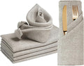 BALCONY & FALCON Cloth Napkins Set of 6 Washable Linen Napkins Absorbent by BALCONYFALCON