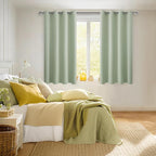 Blackout Curtains for Bedroom, 52 x 54 Inches Long, Seafoam Green | Thermal - Image 6