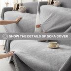DREAMINGO Modern Chenille Couch Cover Blanket Washable Sofa Covers - Image 4