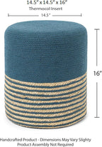REDEARTH · Cylindrical Pouf Foot Stool Ottoman - Image 2