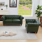 QHITTY 2 Piece Living Room Set, Sectional Chesterfield Sofa Chair Contemporary - Image 6