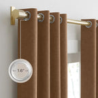 NICETOWN 100% Absolutely Blackout Linen Curtains - Image 4