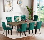 Henf 63"-79" Dining Table Set for 8, 9 Pieces Extendable Dining Table and 8 - Image 2