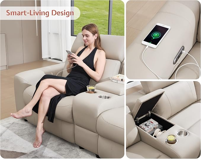 AMERLIFE Power Recliner Sectional Sofa - Image 5
