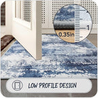 Blue Rug Runners for Hallways Kitchen Non Slip Washable 2x6 Entryway Runner Rugs - Image 5