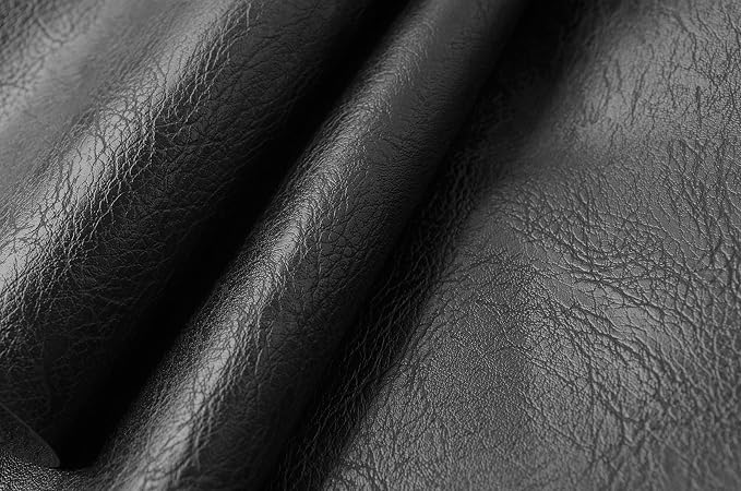 Wento Thick Half Yard Faux Leather Fabric Soft Skin Grain PU Leather - Image 2